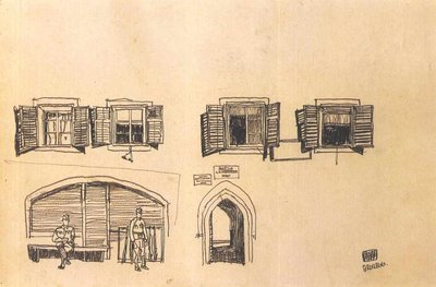 Filiaal Brixlegg van de k u k Consumptie-instelling door Egon Schiele